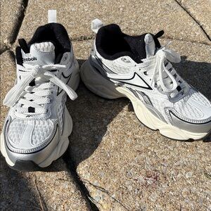 Reebok White and Black Athletic Shoes